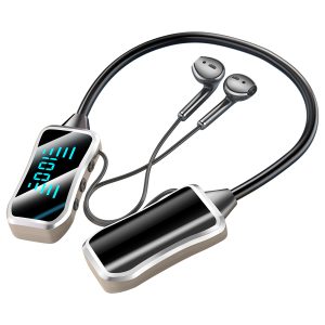 Neckband Bluetooth Earbuds - Live Streaming & Karaoke Monitor with Bass Boost, Game Sound Localization, 360° ACS Panoramic Sound, Digital Battery Display, Expandable Memory Card, Secure Fit for Sports