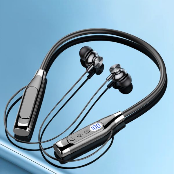 Neck-Hanging In-Ear Bluetooth 5.4 Sports Headphones-1280hour Ultra-Long Standby, 360°ACS Panoramic Sound, Karaoke Ear-Return, Sweat - and-Water Resistant, Memory Card Support, LED Battery Display, Compatible with All Mobile Phones - Image 7