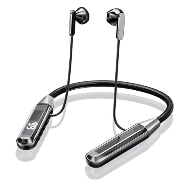 5.3 Wireless Bluetooth Neckband Headphones - Dubbed Heavy Bass Stereo Surround Hlsten Sound, Karaoke Ear Monitor, Crystal Digital Display, 50-Hour Battery Life, Lag-free Gaming, HD Call Noise Cancellation - Image 3