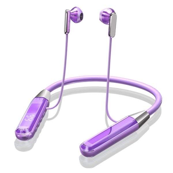 5.3 Wireless Bluetooth Neckband Headphones - Dubbed Heavy Bass Stereo Surround Hlsten Sound, Karaoke Ear Monitor, Crystal Digital Display, 50-Hour Battery Life, Lag-free Gaming, HD Call Noise Cancellation - Image 4