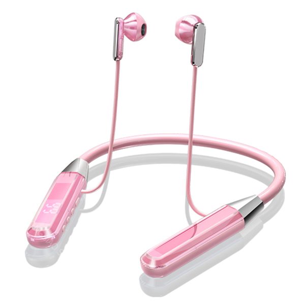 5.3 Wireless Bluetooth Neckband Headphones - Dubbed Heavy Bass Stereo Surround Hlsten Sound, Karaoke Ear Monitor, Crystal Digital Display, 50-Hour Battery Life, Lag-free Gaming, HD Call Noise Cancellation - Image 5