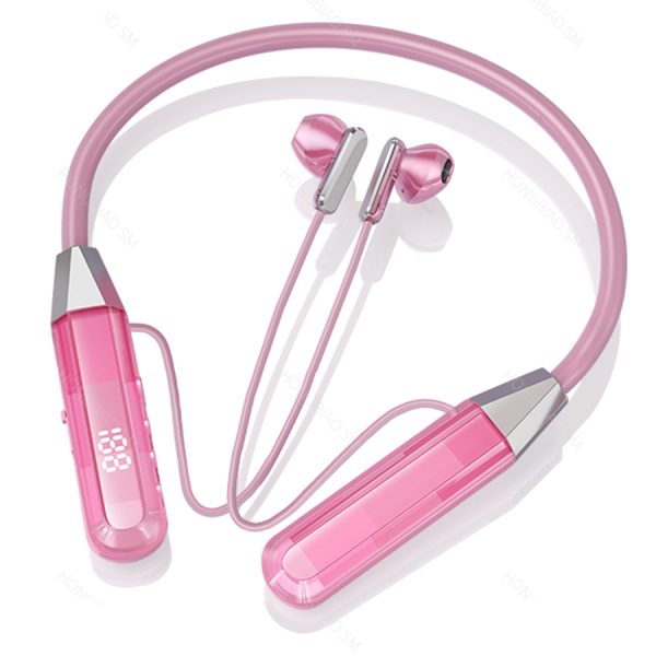 5.3 Wireless Bluetooth Neckband Headphones - Dubbed Heavy Bass Stereo Surround Hlsten Sound, Karaoke Ear Monitor, Crystal Digital Display, 50-Hour Battery Life, Lag-free Gaming, HD Call Noise Cancellation - Image 9