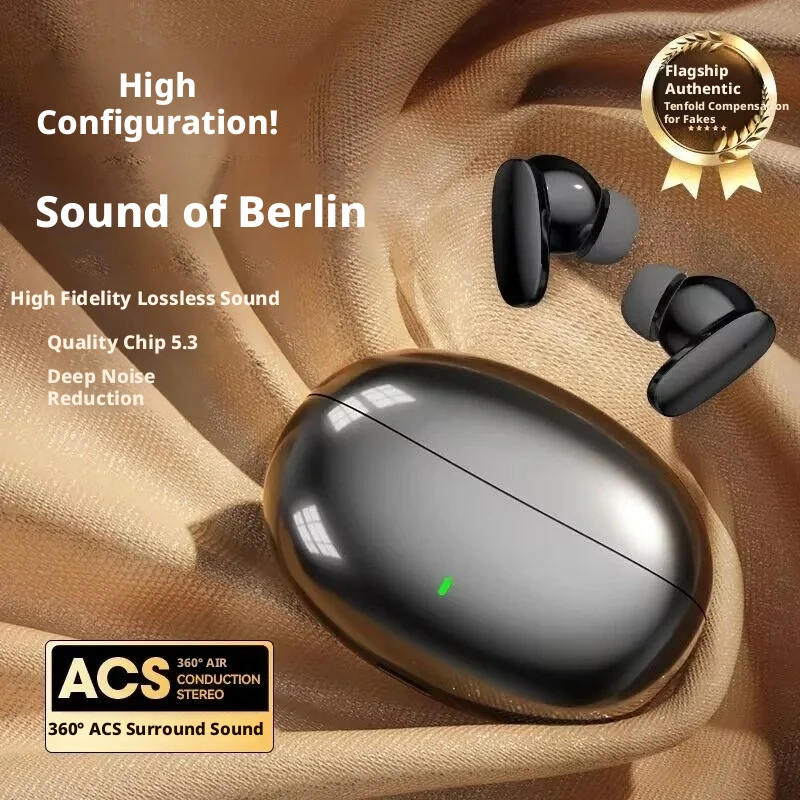 HONGBIAO SM S90 TWS Bluetooth 5.4 In-Ear Gaming Earbuds with Low Latency, Noise Reduction, Breathing Light and LED Power Display - Image 3