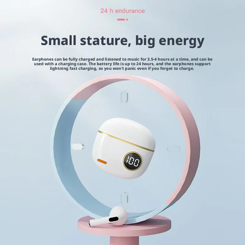 Junyino S190 In-Ear Headphones, Bluetooth 5.4 Noise Cancelling, Voice Control, Multi-Color In-Stock, OEM Customizable - Image 3