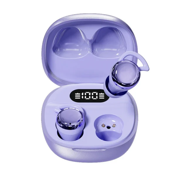 x62 Pro Bluetooth 5.4 TWS Sleep Earbuds, Mini In-Ear Side-Sleeper Earphones with AI HD Calling and LED Battery Display Case